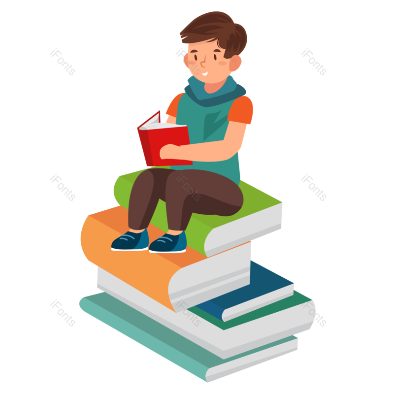 学习图片,书本元素,读书PNG,孩子免抠素材